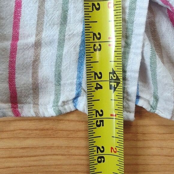 GAP Long Sleeve Striped White Linen Rayon Blend Button Down Shirt Size XS - Picture 6 of 8